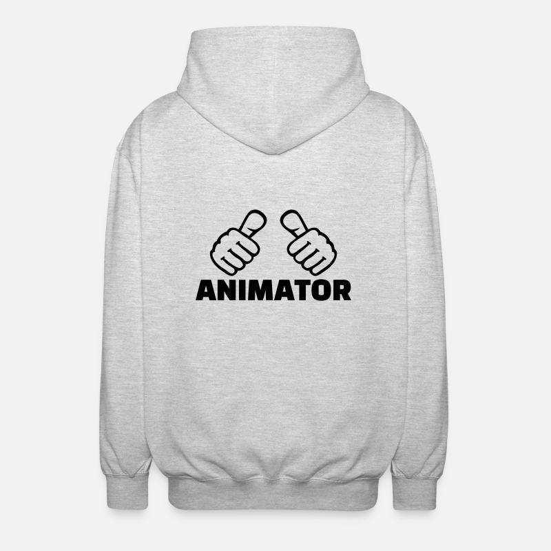 Animateur - Unisex Kapuzenjacke - Hellgrau meliert