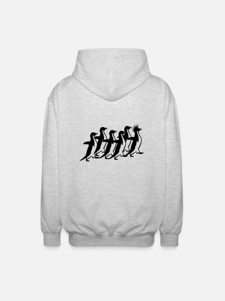 Penguins Pack - Unisex Hooded Jacket - light heather grey