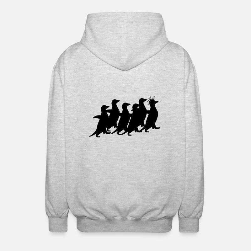 Penguins Pack - Unisex Hooded Jacket - light heather grey
