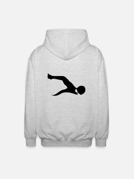 swimming - Unisex Hooded Jacket - light heather grey