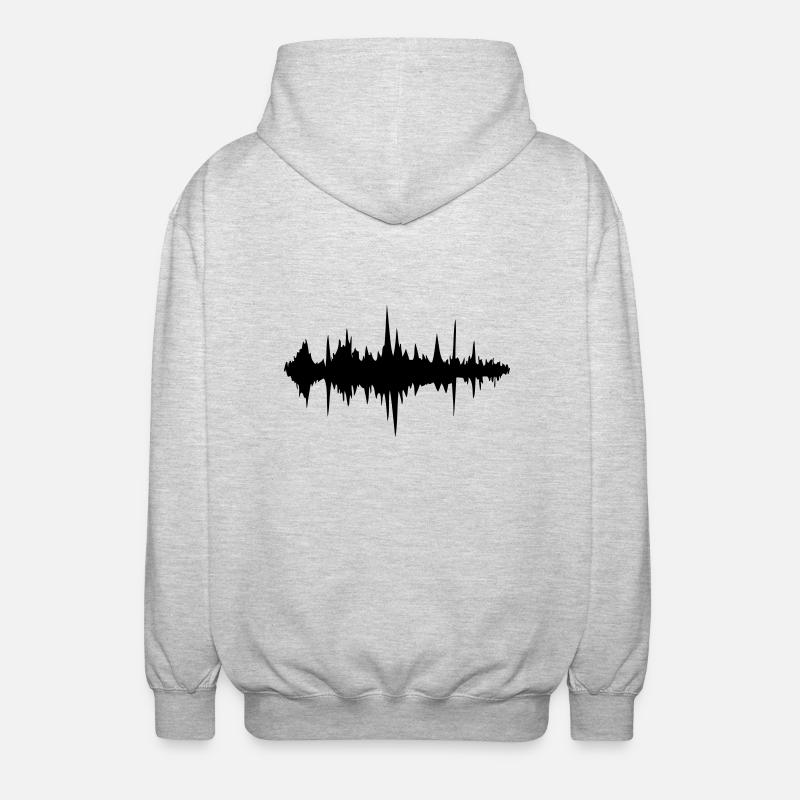 audiospur - Veste à capuche unisexe - gris clair chiné