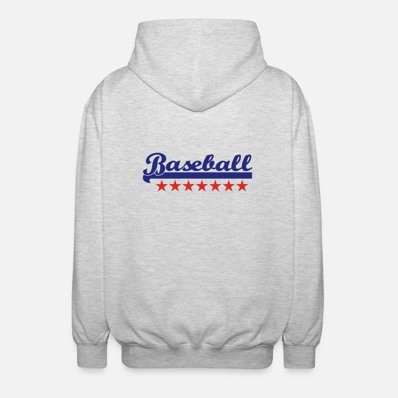 baseball - Unisex Kapuzenjacke - Hellgrau meliert