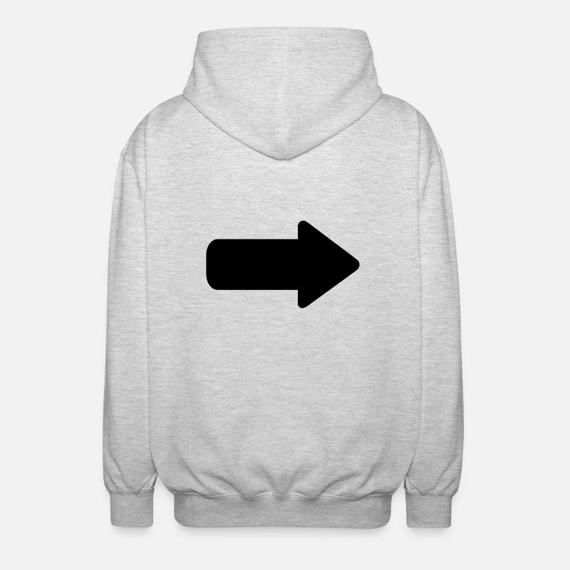 Pfeil - Unisex Kapuzenjacke - Hellgrau meliert