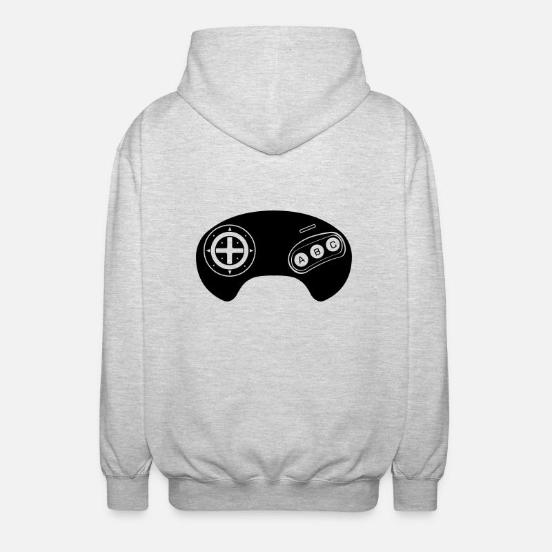 Mega Retro Controller - Unisex Kapuzenjacke - Hellgrau meliert