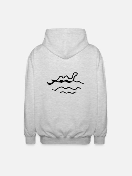 Nessie - Unisex Kapuzenjacke - Hellgrau meliert