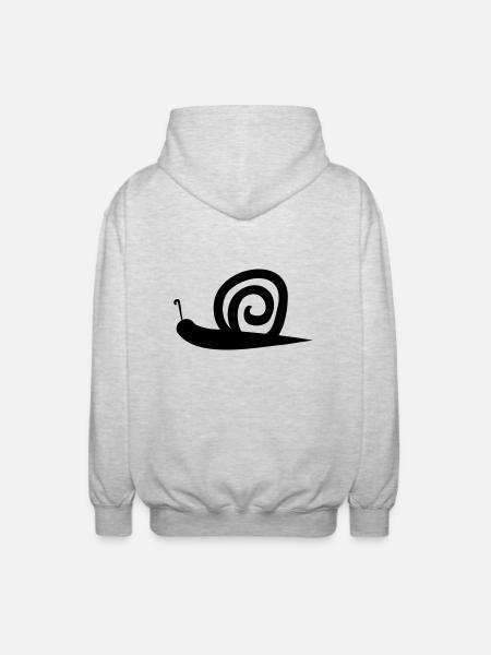 Snail - Unisex Hooded Jacket - light heather grey