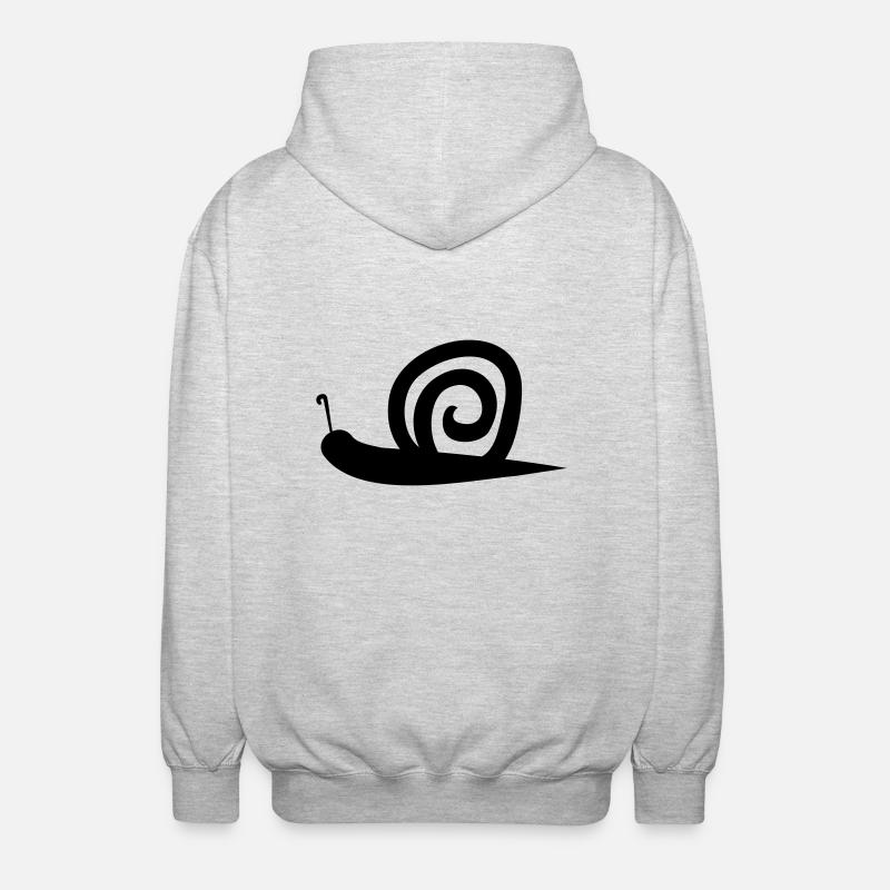Escargot - Veste à capuche unisexe - gris clair chiné