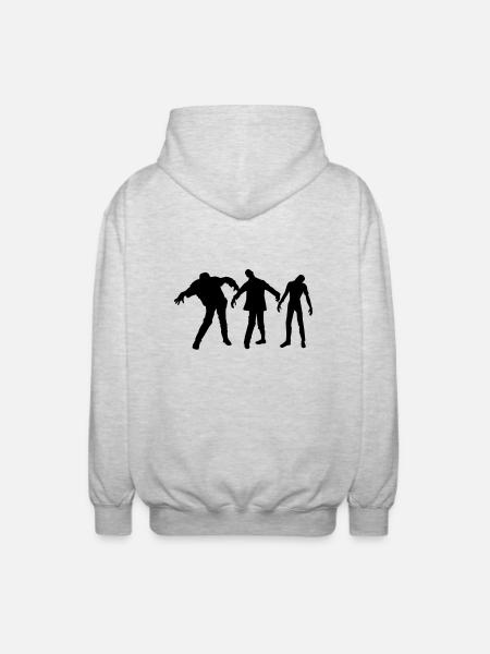 zombies - Unisex Kapuzenjacke - Hellgrau meliert