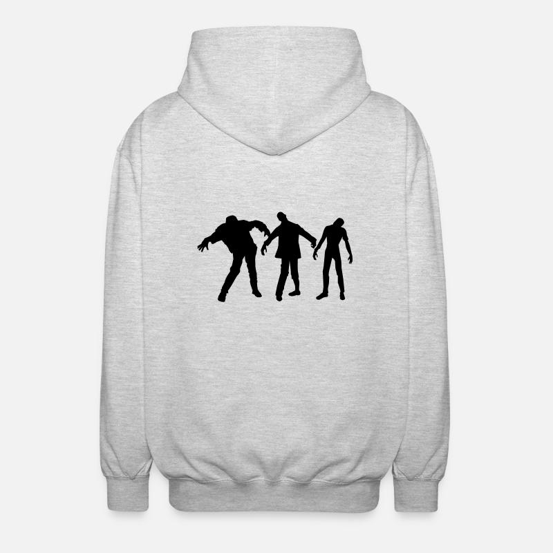 zombies - Veste à capuche unisexe - gris clair chiné