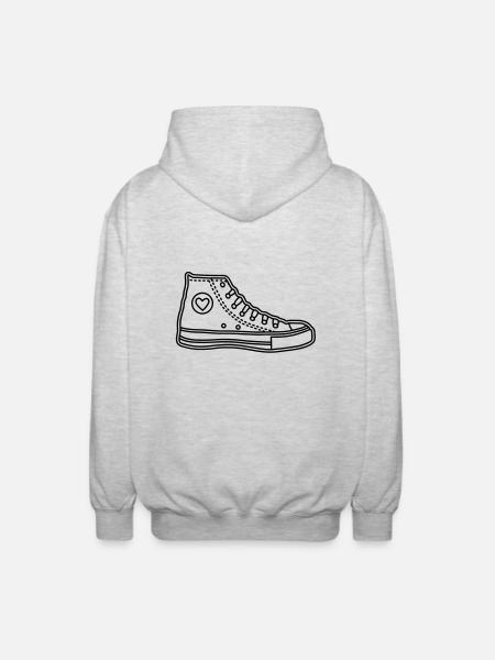 Chucks with Heart - Unisex Kapuzenjacke - Hellgrau meliert