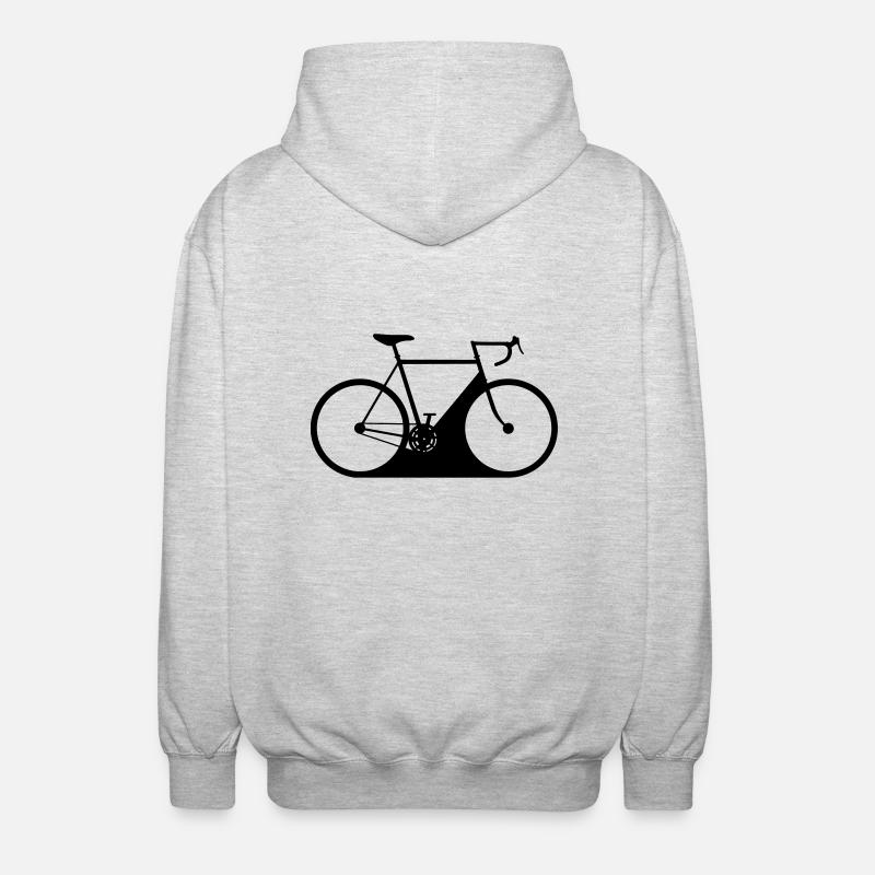 Vélo de route rétro - Veste à capuche unisexe - gris clair chiné
