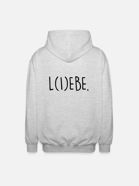 Live Love - Unisex Hooded Jacket - light heather grey