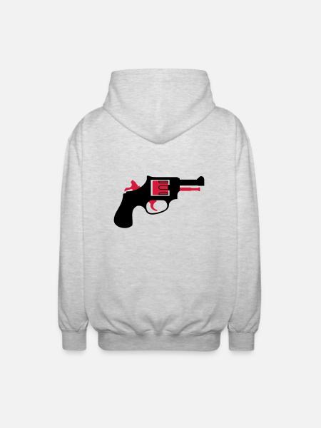 Revolver - Unisex Kapuzenjacke - Hellgrau meliert