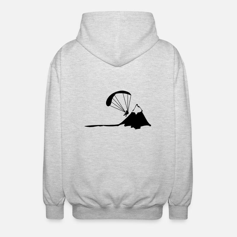 paragliding - Unisex Kapuzenjacke - Hellgrau meliert
