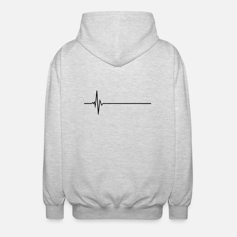 Puls - Frequenz - Unisex Kapuzenjacke - Hellgrau meliert