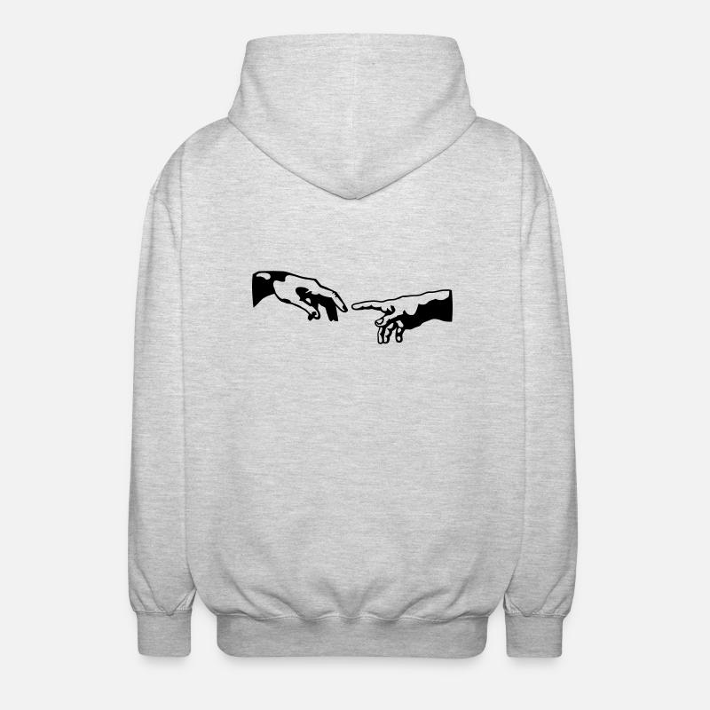 main de dieu - Veste à capuche unisexe - gris clair chiné