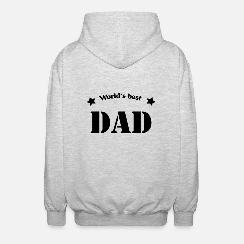 World's best Dad - Unisex Hooded Jacket - light heather grey