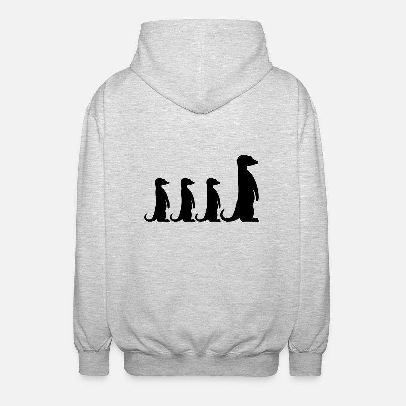 Erdmännchen - Unisex Kapuzenjacke - Hellgrau meliert