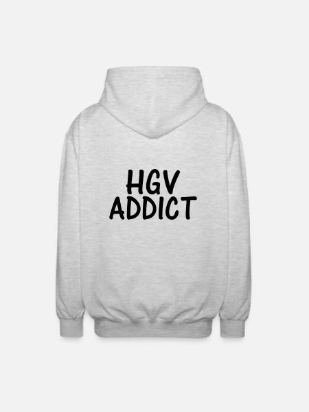 hgv addict - Unisex Hooded Jacket - light heather grey