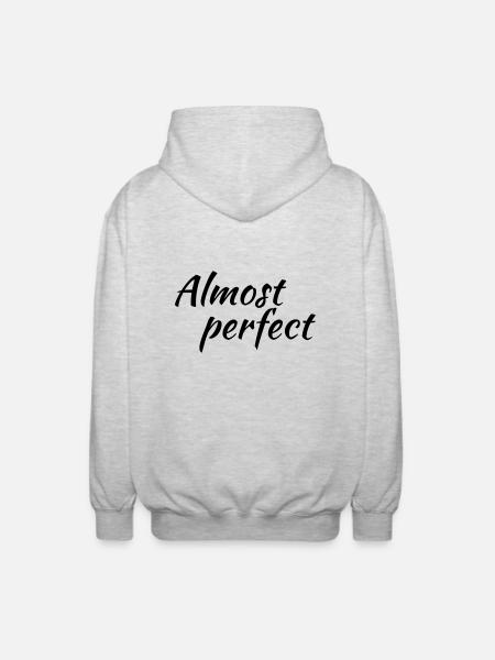 Almost perfect - Unisex Kapuzenjacke - Hellgrau meliert