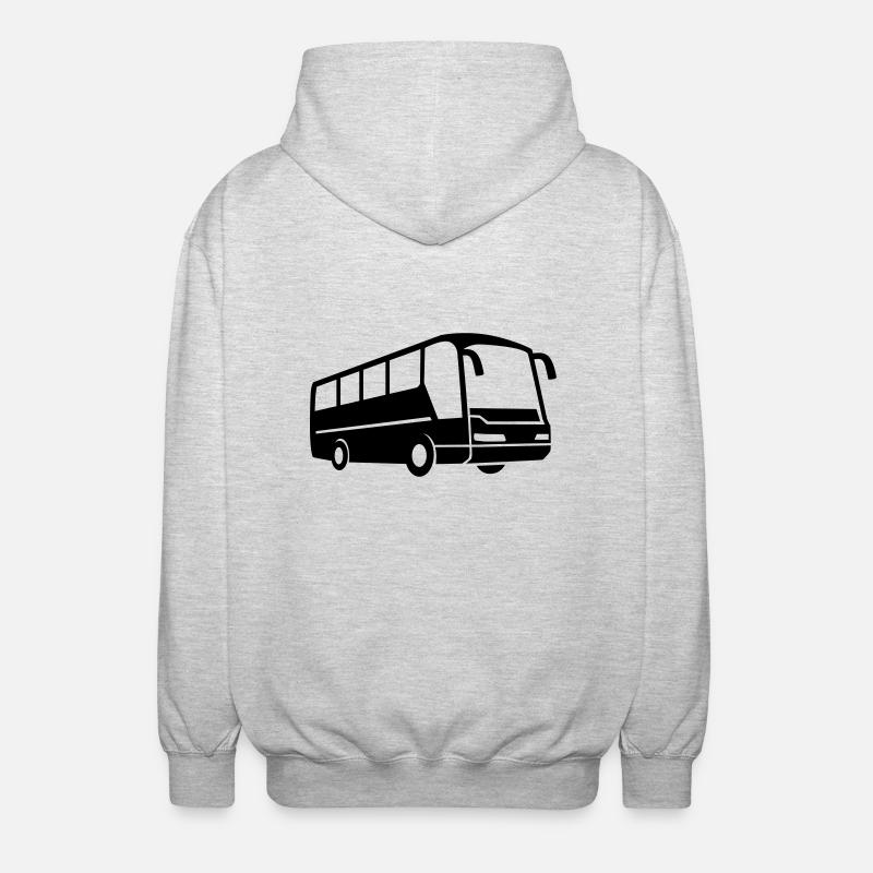 Bus - Unisex Kapuzenjacke - Hellgrau meliert