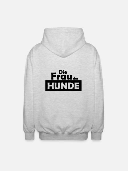 die frau der hunde - Unisex Kapuzenjacke - Hellgrau meliert