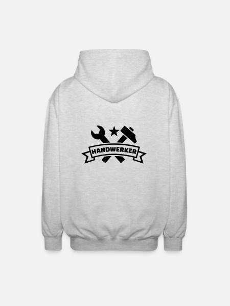 Handwerker - Unisex Kapuzenjacke - Hellgrau meliert