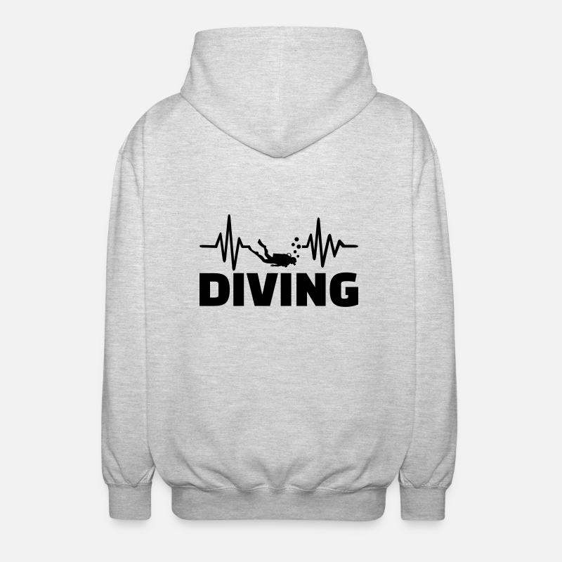 Plongée - Veste à capuche unisexe - gris clair chiné