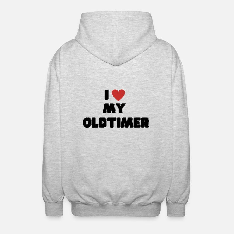 J’adore mon Oldtimer - Veste à capuche unisexe - gris clair chiné