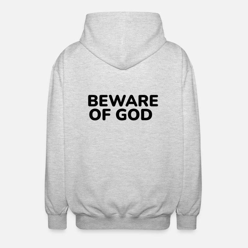 Warnung - Unisex Kapuzenjacke - Hellgrau meliert
