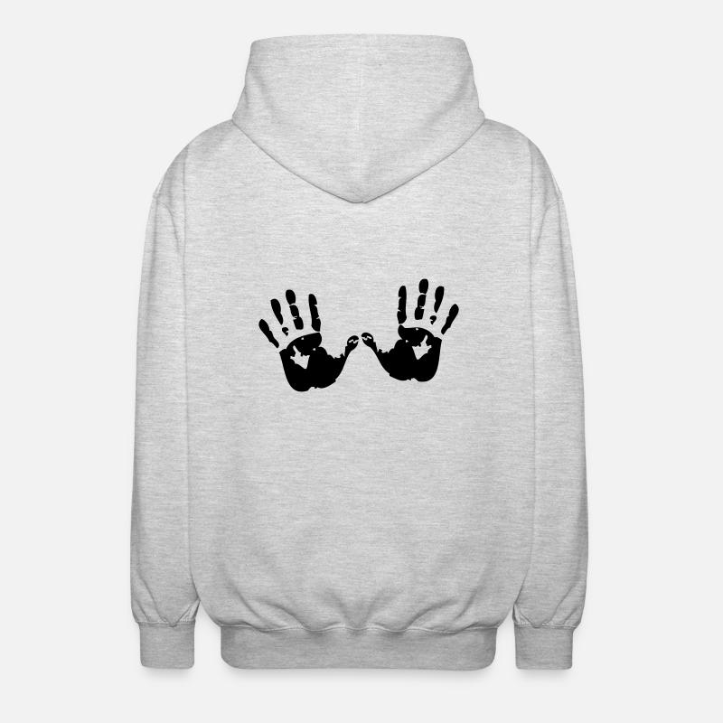 main - Veste à capuche unisexe - gris clair chiné