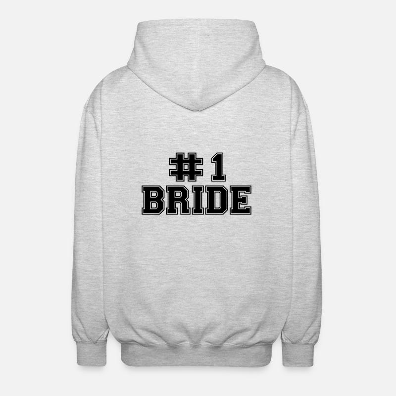 numéro un mariée - Veste à capuche unisexe - gris clair chiné