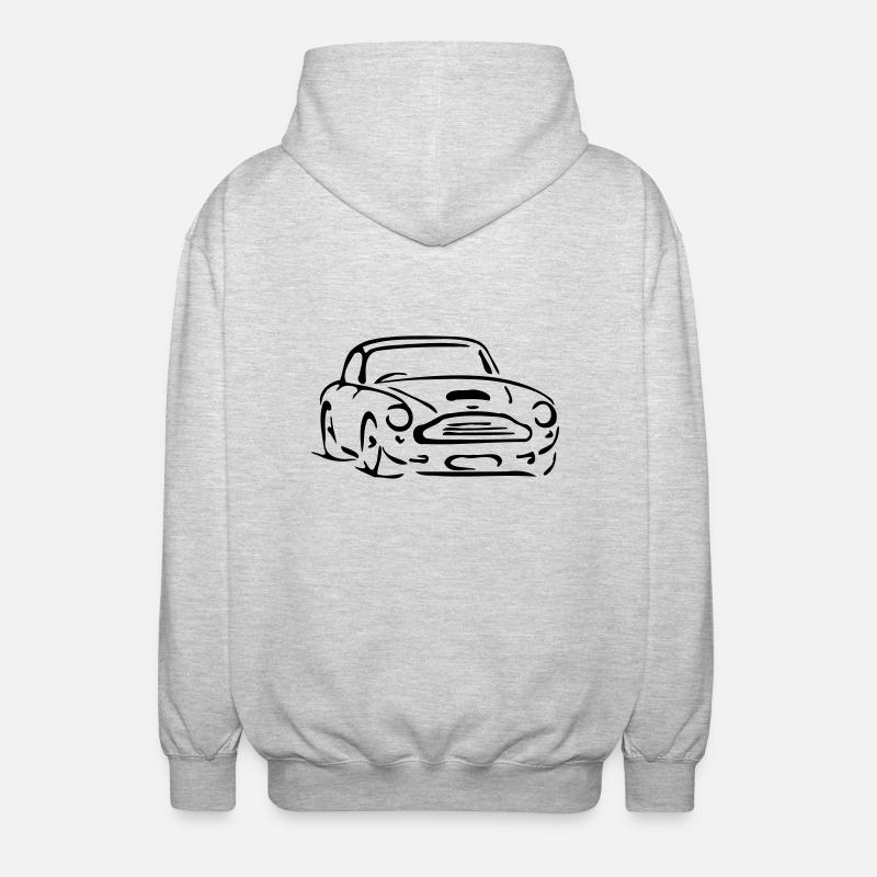 Aston Martin Oldtimer - Unisex Kapuzenjacke - Hellgrau meliert