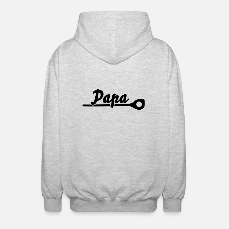 Papa - koch - Unisex Kapuzenjacke - Hellgrau meliert