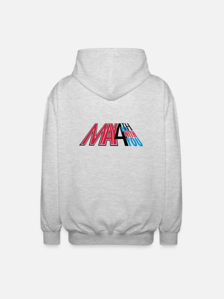 may4th_vec_3 de - Unisex Kapuzenjacke - Hellgrau meliert