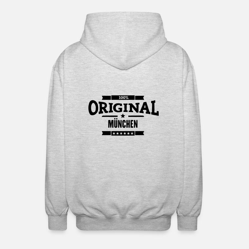 Original München - Unisex Kapuzenjacke - Hellgrau meliert
