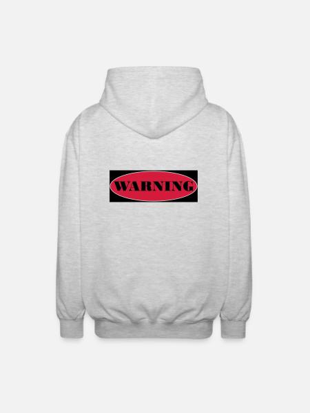 Warning - Veste à capuche unisexe - gris clair chiné