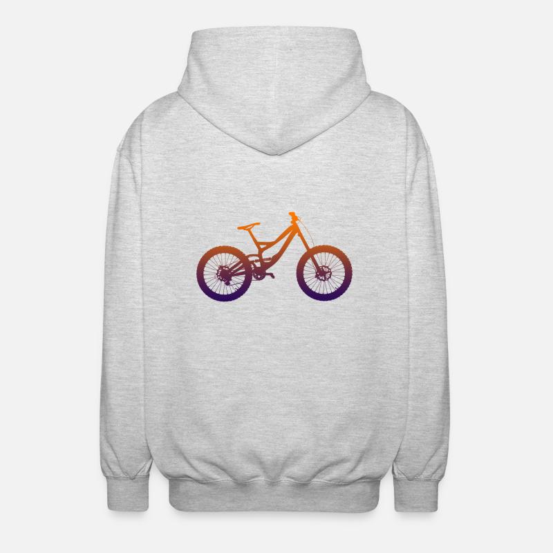 VTT de descente - Veste à capuche unisexe - gris clair chiné