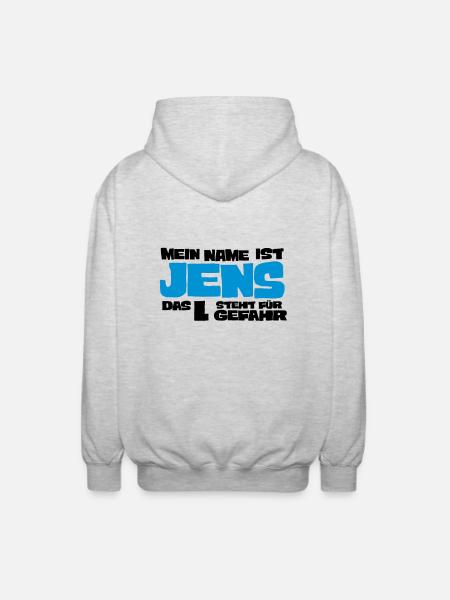 jens - Unisex Kapuzenjacke - Hellgrau meliert