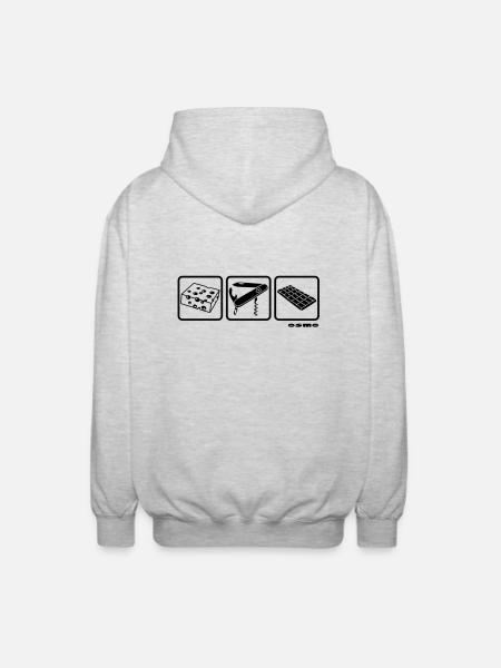 schweizerkaese - Unisex Kapuzenjacke - Hellgrau meliert