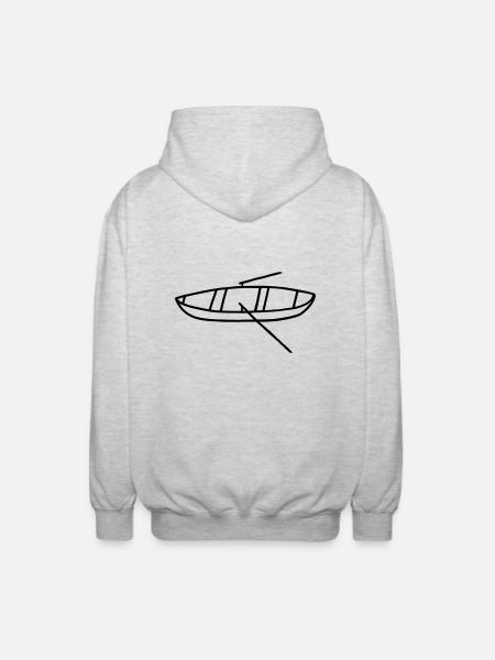 Rowboat - rowing - Unisex Hooded Jacket - light heather grey