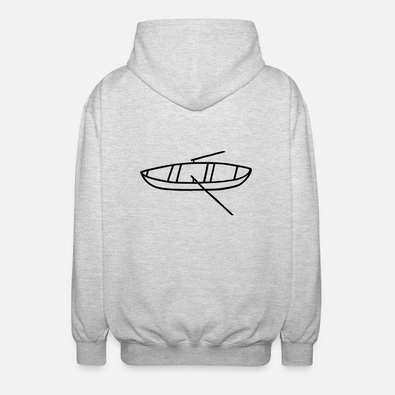 Rowboat - rowing - Unisex Hooded Jacket - light heather grey
