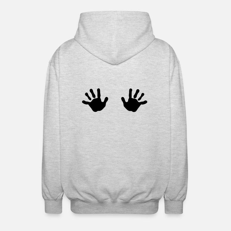 Two Hands - Veste à capuche unisexe - gris clair chiné