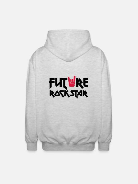 future rock star - Unisex Hooded Jacket - light heather grey