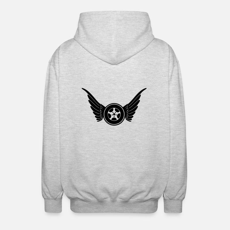 Auto Schutzengel - Unisex Kapuzenjacke - Hellgrau meliert