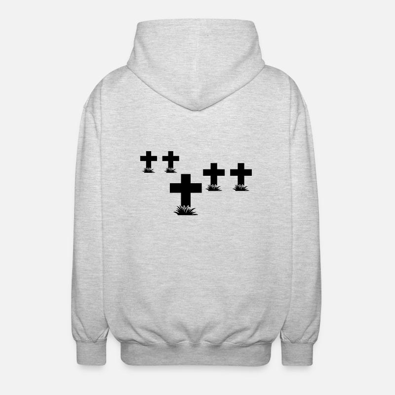 rip_1_f1 - Unisex Kapuzenjacke - Hellgrau meliert