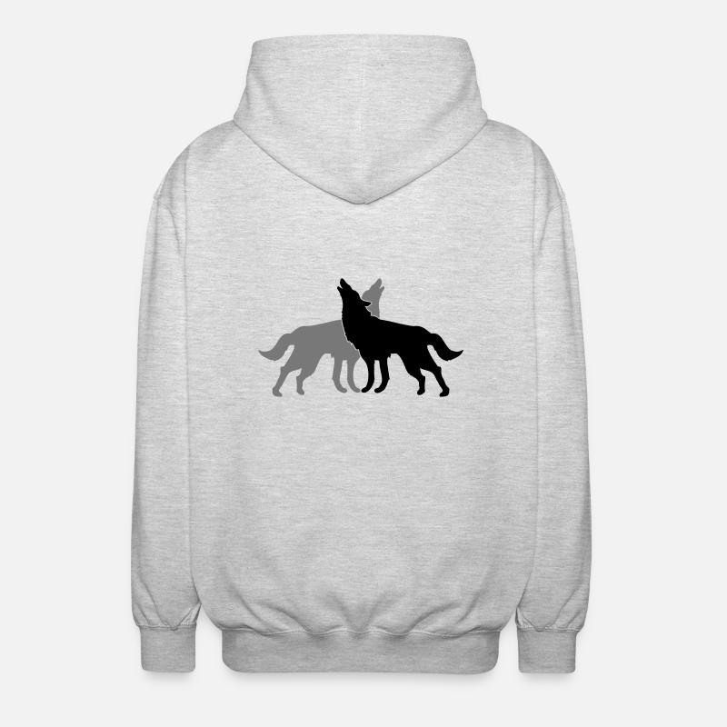 2 Wolf Dogs - Veste à capuche unisexe - gris clair chiné