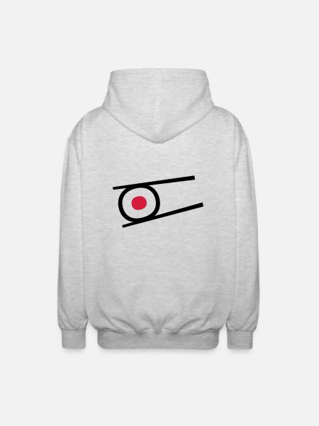 Sushi - Unisex Kapuzenjacke - Hellgrau meliert