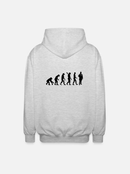 Évolution Docteur - Veste à capuche unisexe - gris clair chiné