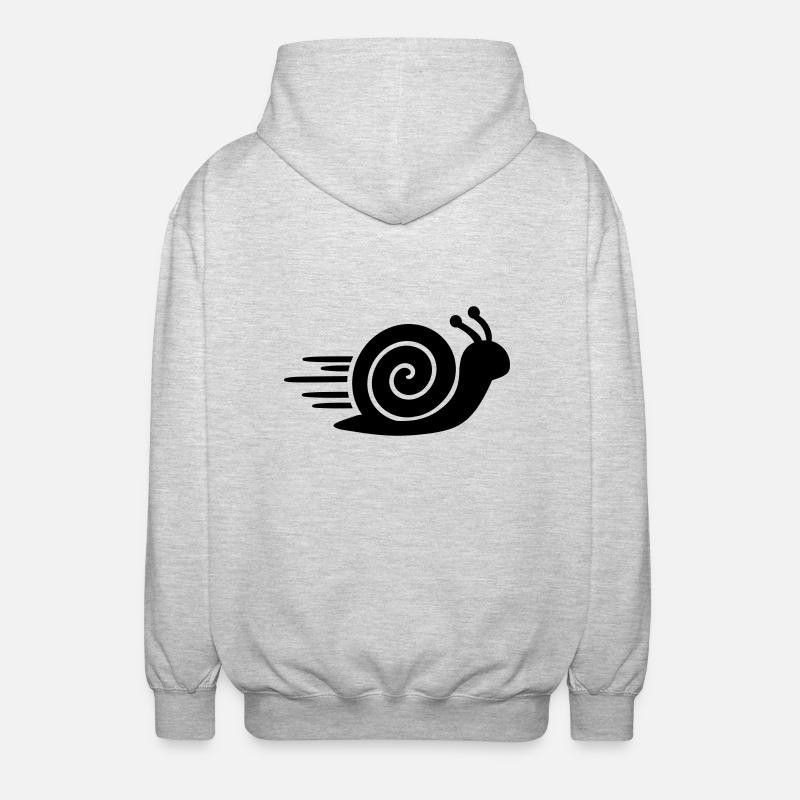 Snail - Unisex Hooded Jacket - light heather grey